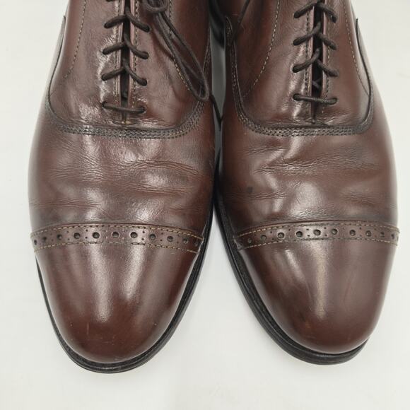 Allen Edmonds Fifth Avenue Mens Size 10 (D) Oxford Brown Leather Cap Toe main image 4